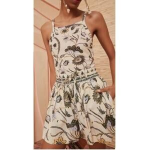 Ulla Johnson Butter Yellow Floral Lemonbalm Top and Shorts Set